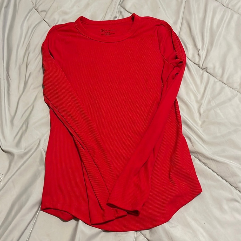 WOMENS Red Slim Fit Long Sleeve S